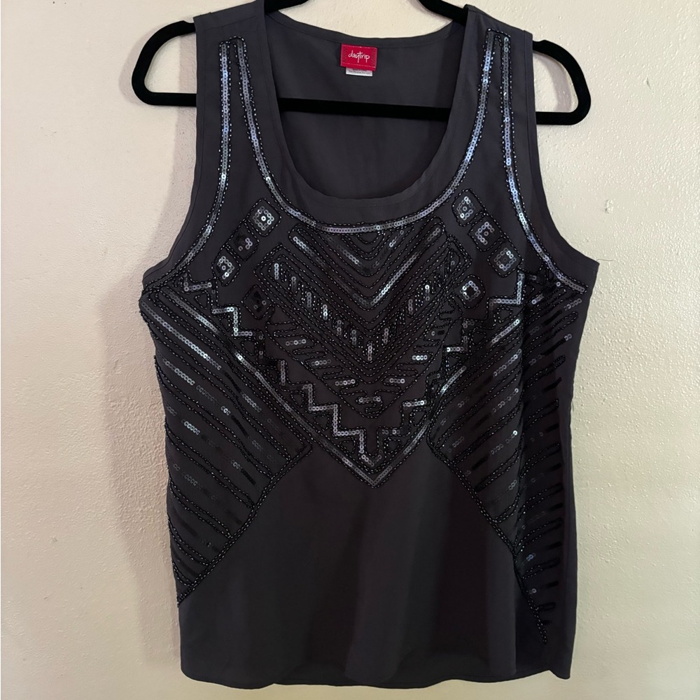 Daytrip dark gray tank top